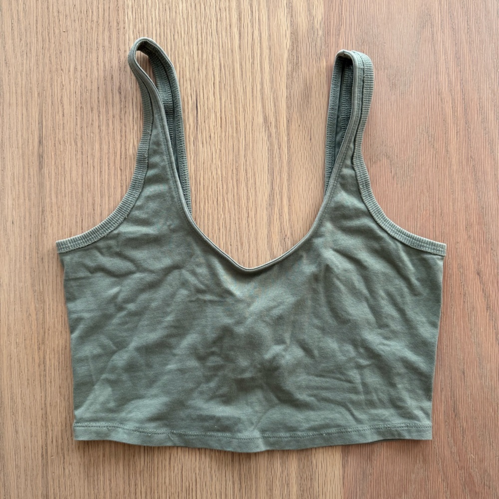 Green Crop Top